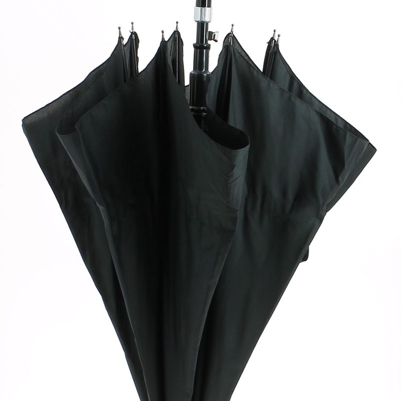 Parapluie-canne réglable noir uni