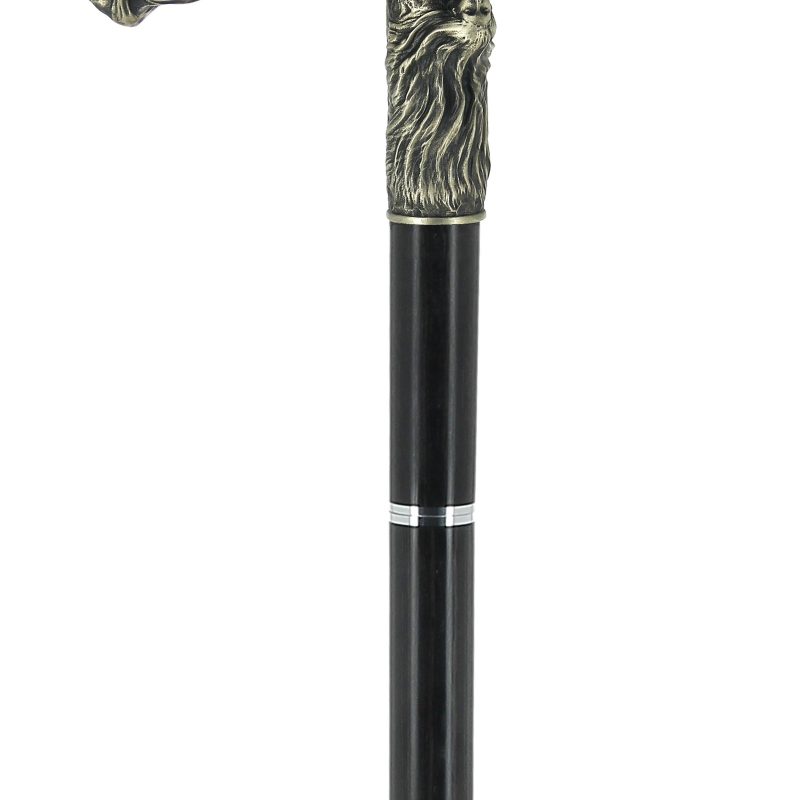 Canne épée - Femme drapée en bronze vieilli
