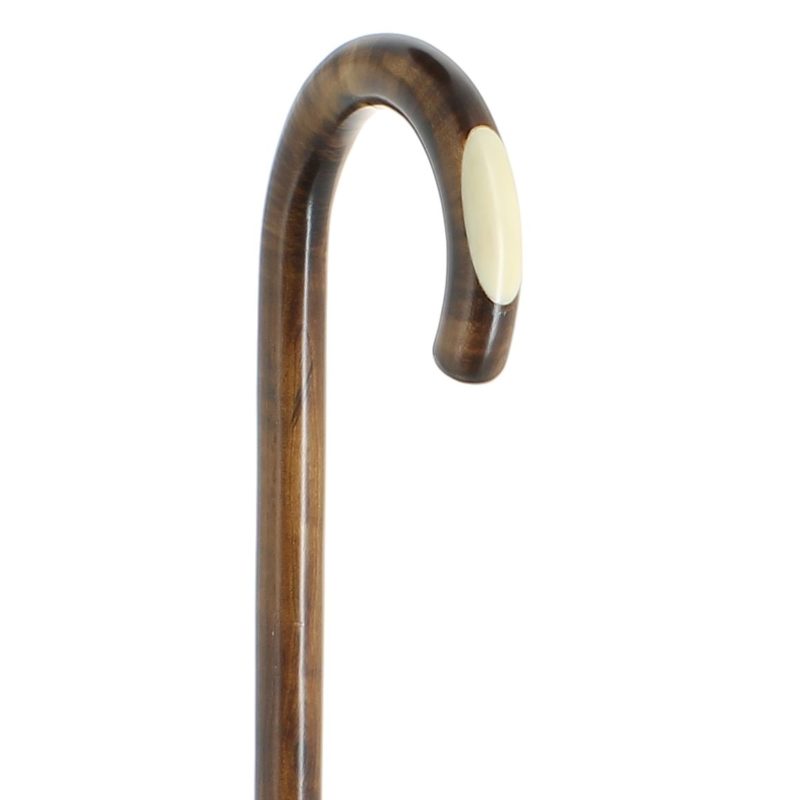 Courbe en érable flambé foncé avec applique os