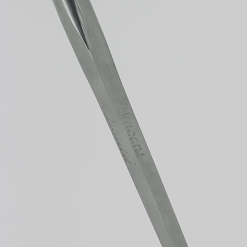 Canne épée - courbe unie en métal argenté