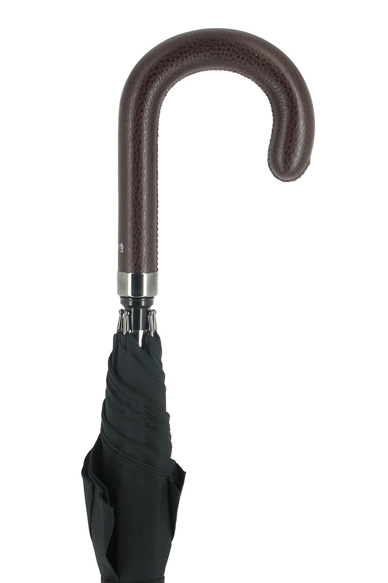 Parapluie épée avec poignée cuir marron
