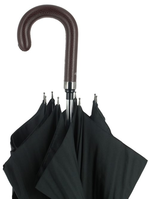 Parapluie épée avec poignée cuir marron