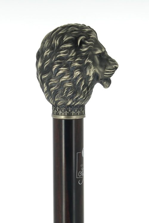 lion bronze vieilli