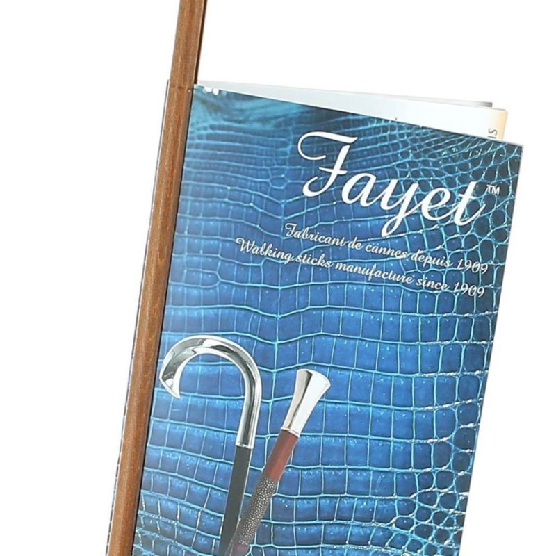 Porte-journal en hêtre teinté noisette