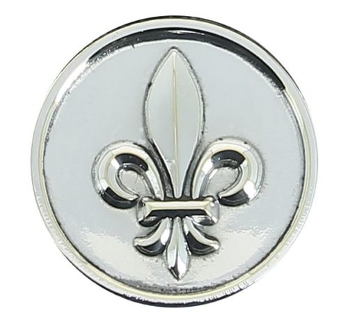 Canne poignée Milord argenté Fleur de Lys