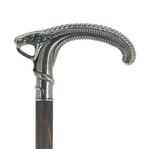 Poignée Serpent en étain massif argenté