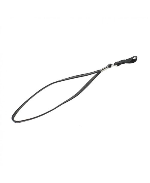 Black imitation leather strap, with elastic band