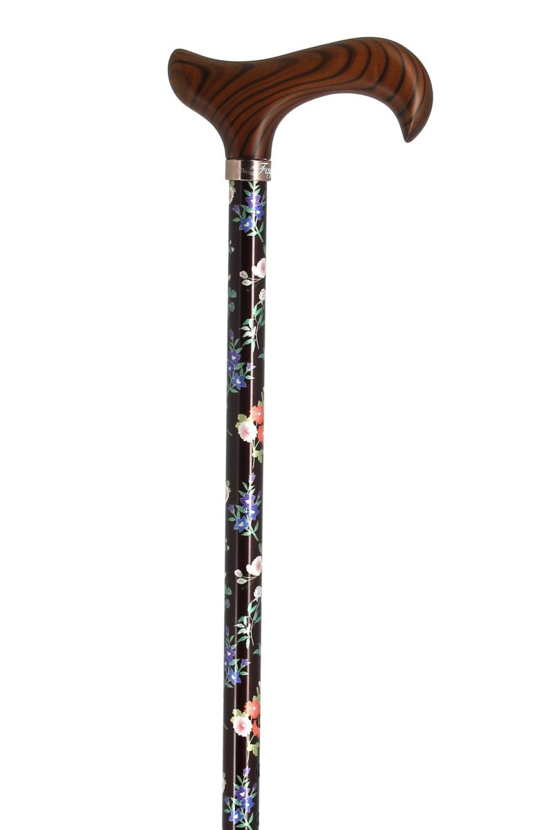 Canne réglable aluminium marron