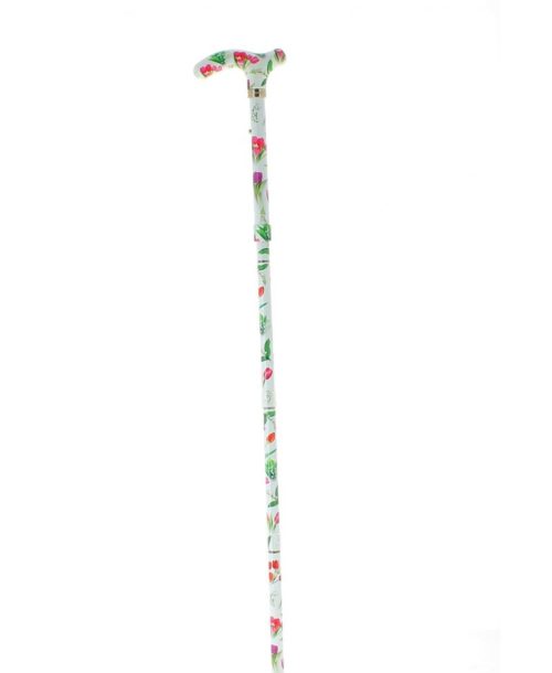 Canne pliante en aluminium motifs tulipe et muguet