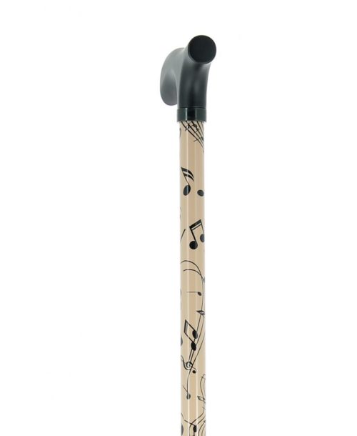 Canne réglable en aluminium motifs note de musique