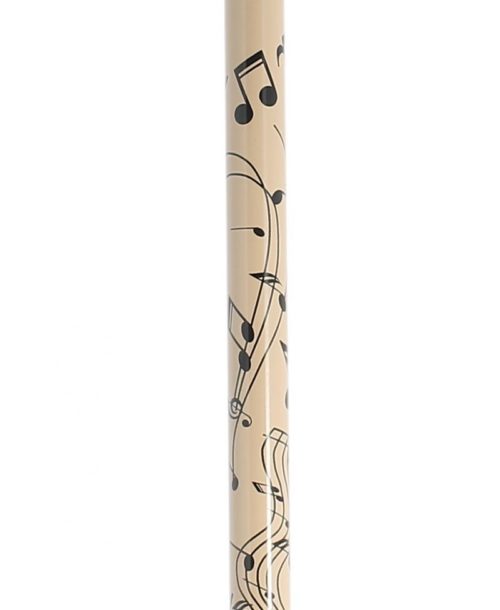 Canne réglable en aluminium motifs note de musique