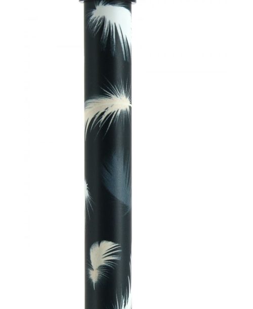 Canne réglable en aluminium motifs plumes