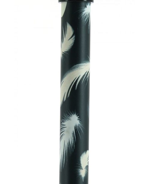 Canne réglable en aluminium motifs plumes
