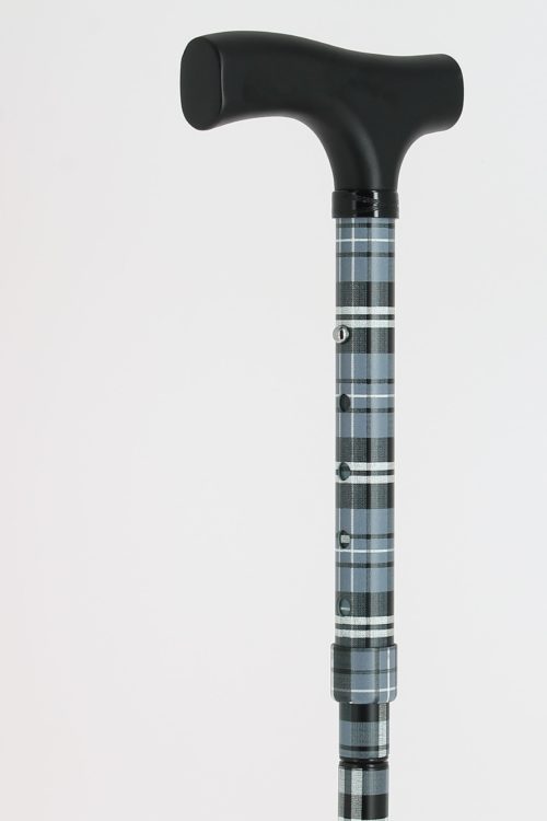 Men's tartan folding cane