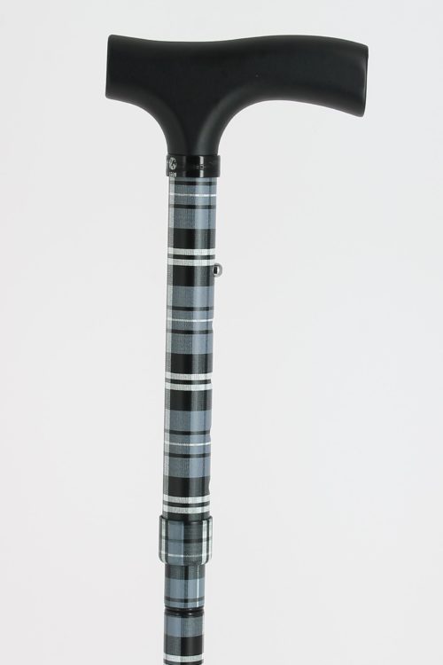 Men's tartan folding cane
