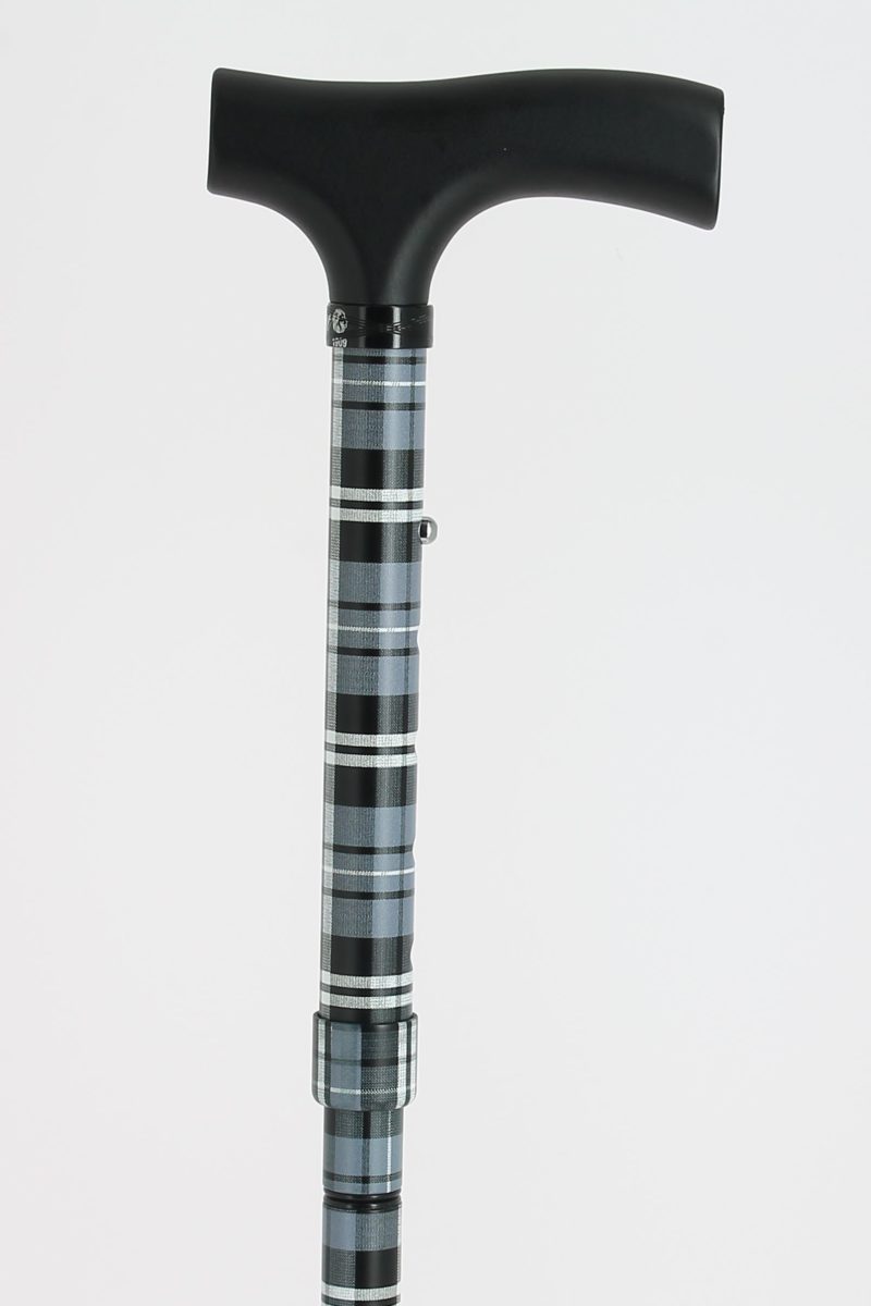 Men's tartan folding cane