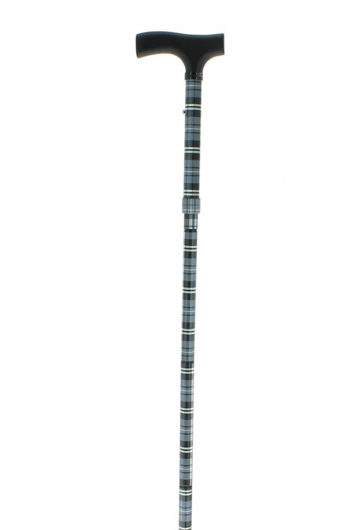 Men's tartan folding cane