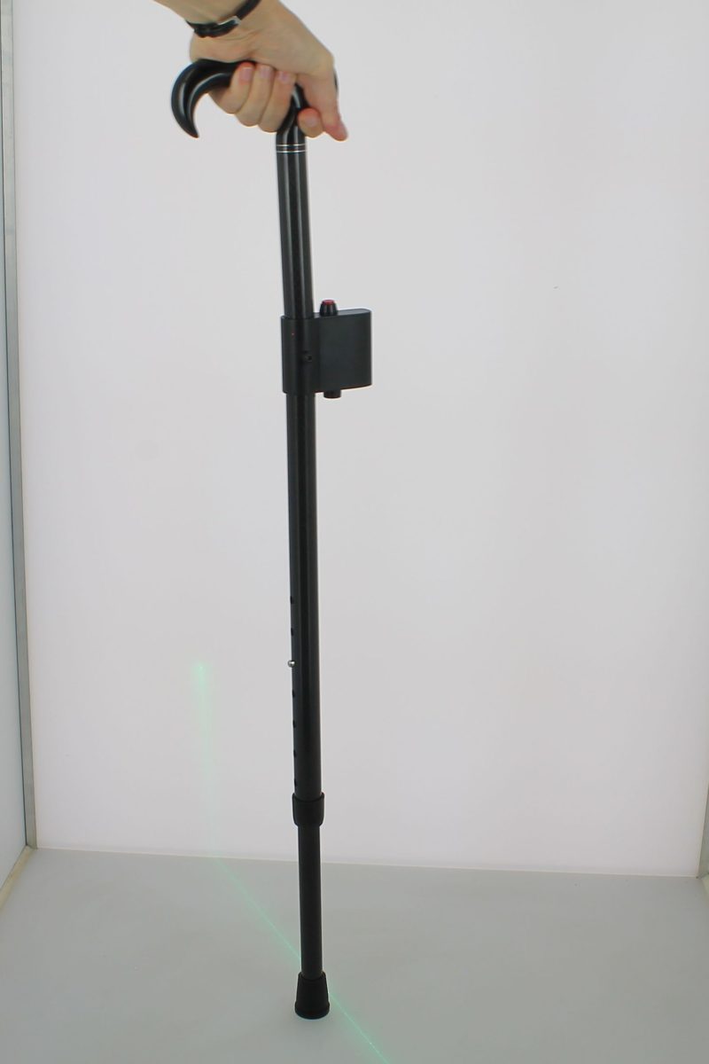Adjustable carbon rod with laser device