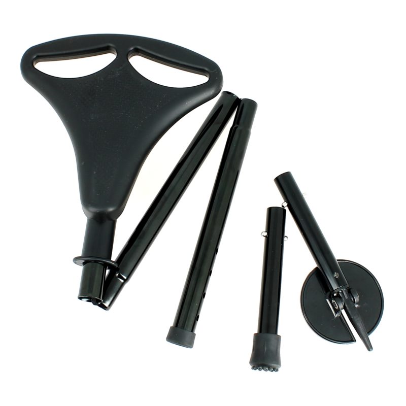 Adjustable folding seat cane 2247 with spade and tip